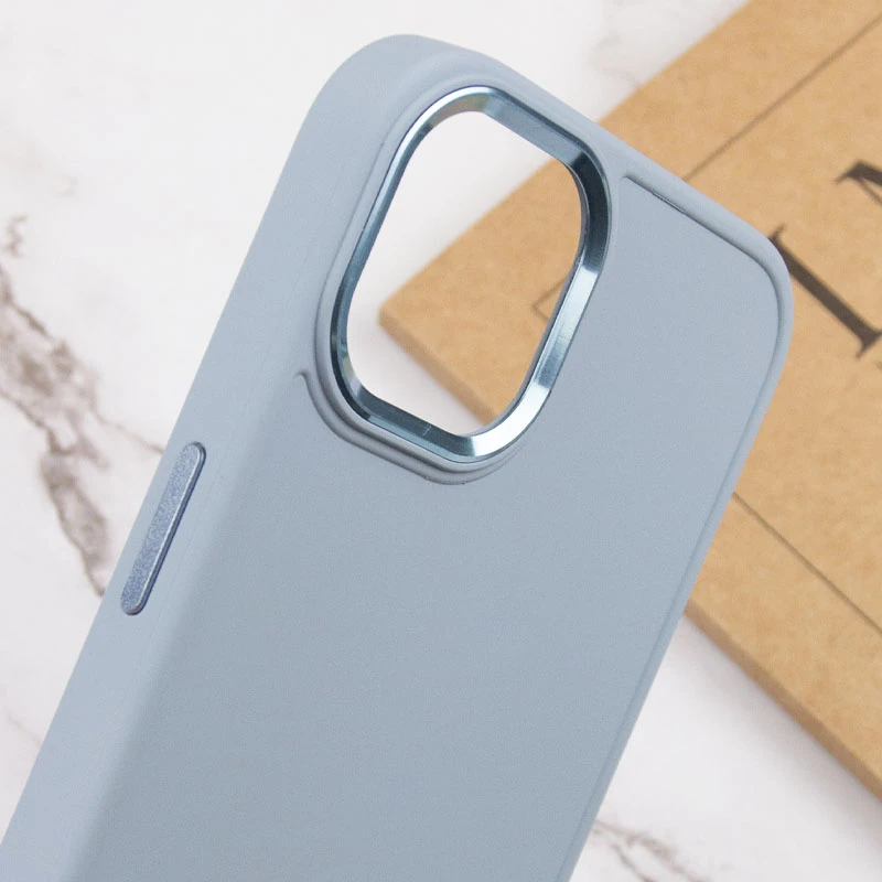 TPU чехол Bonbon Metal Style для Apple iPhone 14 (6.1"), Голубой / Mist blue 3, Силикон, купить оптом с доставкой