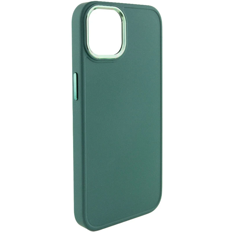 TPU чехол Bonbon Metal Style для Apple iPhone 14 (6.1"), Зеленый / Army green, Силикон, купить оптом с доставкой