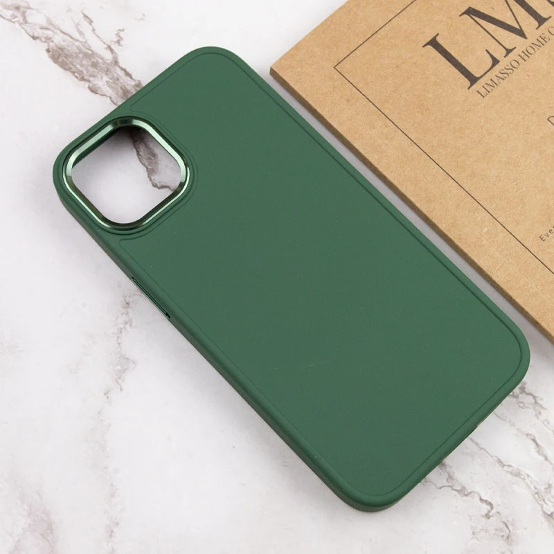 TPU чехол Bonbon Metal Style для Apple iPhone 14 (6.1"), Зеленый / Army green 3, Силикон, купить оптом с доставкой