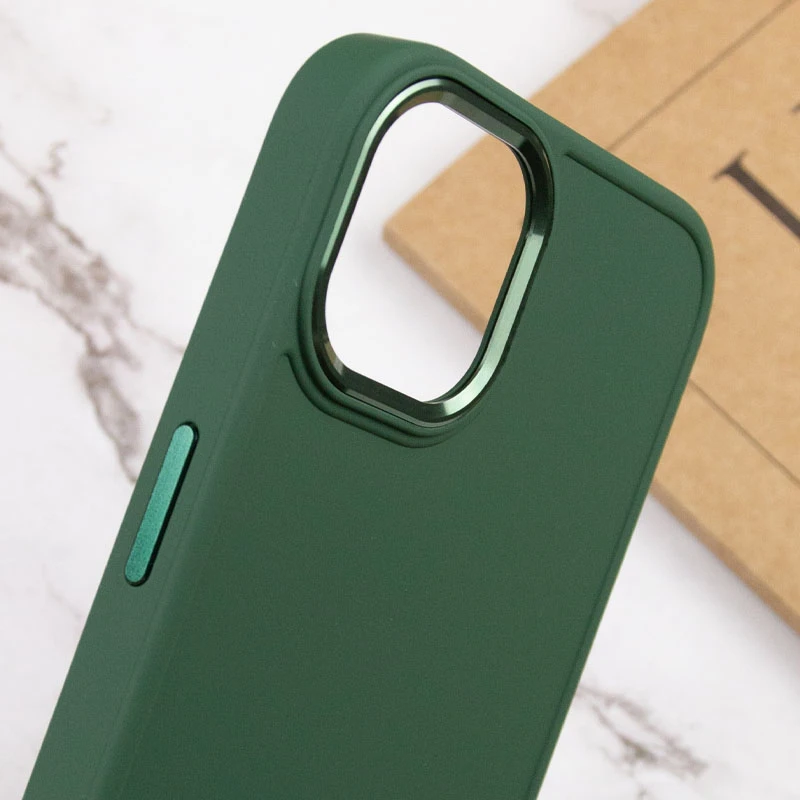 TPU чехол Bonbon Metal Style для Apple iPhone 14 (6.1"), Зеленый / Army green 4, Силикон, купить оптом с доставкой