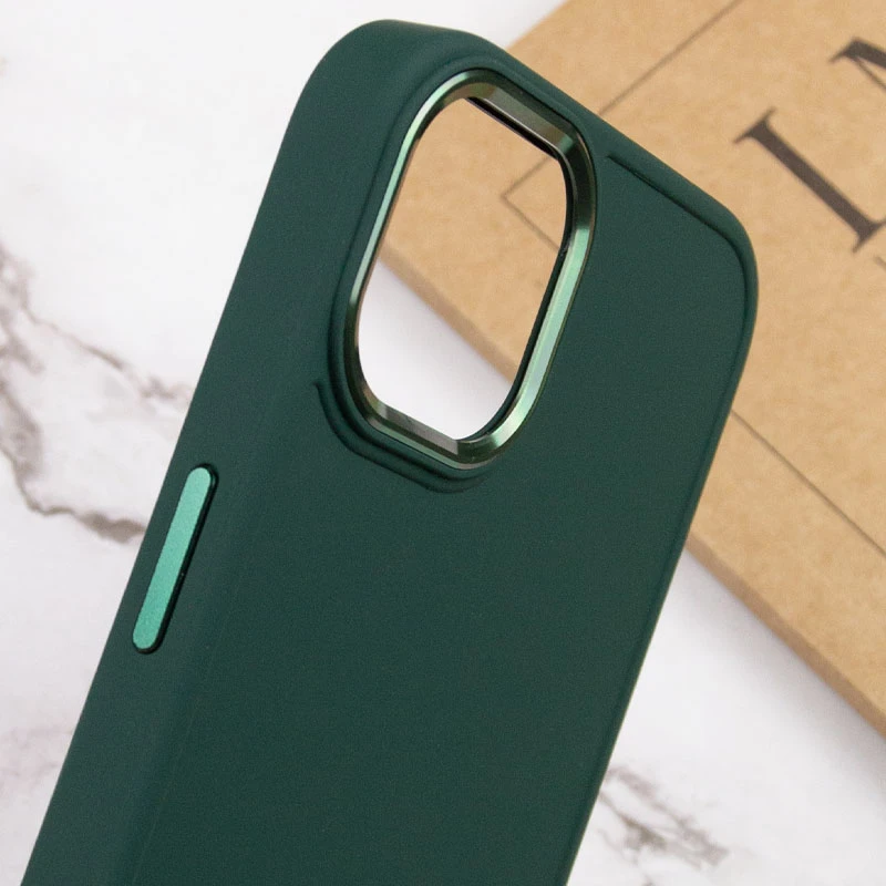 TPU чехол Bonbon Metal Style для Apple iPhone 14 (6.1"), Зеленый / Pine green 4, Силикон, купить оптом с доставкой