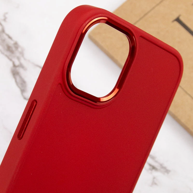 TPU чехол Bonbon Metal Style для Apple iPhone 14 (6.1"), Красный / Red 4, Силикон, купить оптом с доставкой