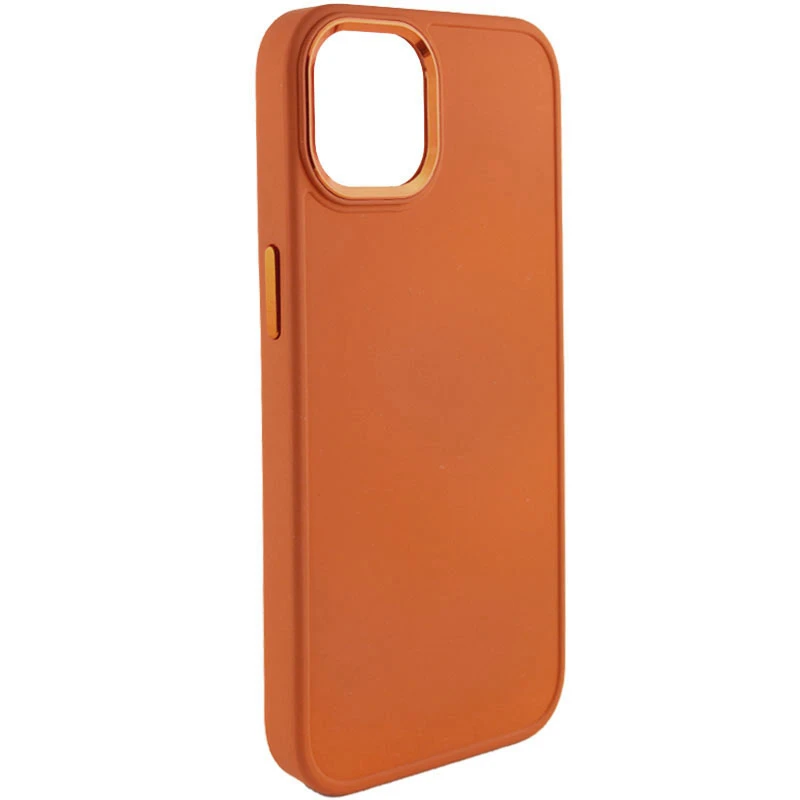TPU чехол Bonbon Metal Style для Apple iPhone 14 (6.1"), Оранжевый / Papaya, Силикон, купить оптом с доставкой