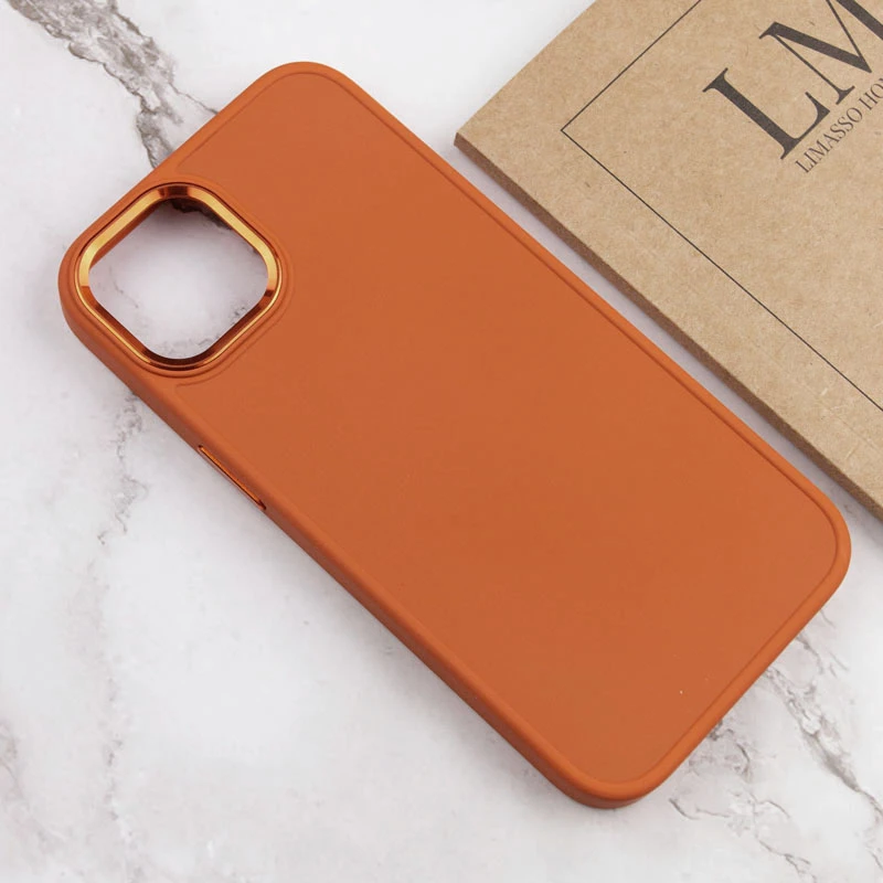 TPU чехол Bonbon Metal Style для Apple iPhone 14 (6.1"), Оранжевый / Papaya 3, Силикон, купить оптом с доставкой