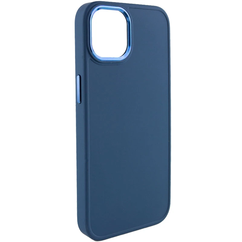 TPU чехол Bonbon Metal Style для Apple iPhone 14 (6.1"), Синий / Cosmos blue, Силикон, купить оптом с доставкой