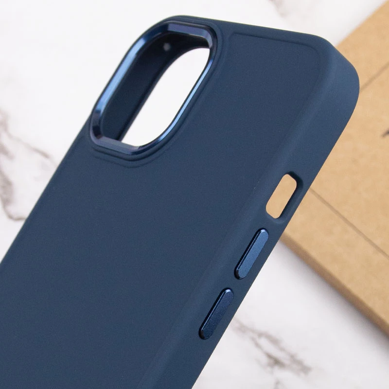 TPU чехол Bonbon Metal Style для Apple iPhone 14 (6.1"), Синий / Cosmos blue 4, Силикон, купить оптом с доставкой
