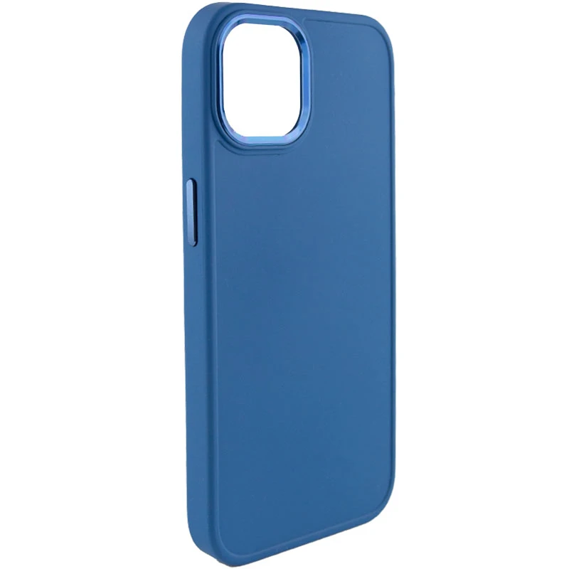TPU чехол Bonbon Metal Style для Apple iPhone 14 (6.1"), Синий / Denim Blue, Силикон, купить оптом с доставкой