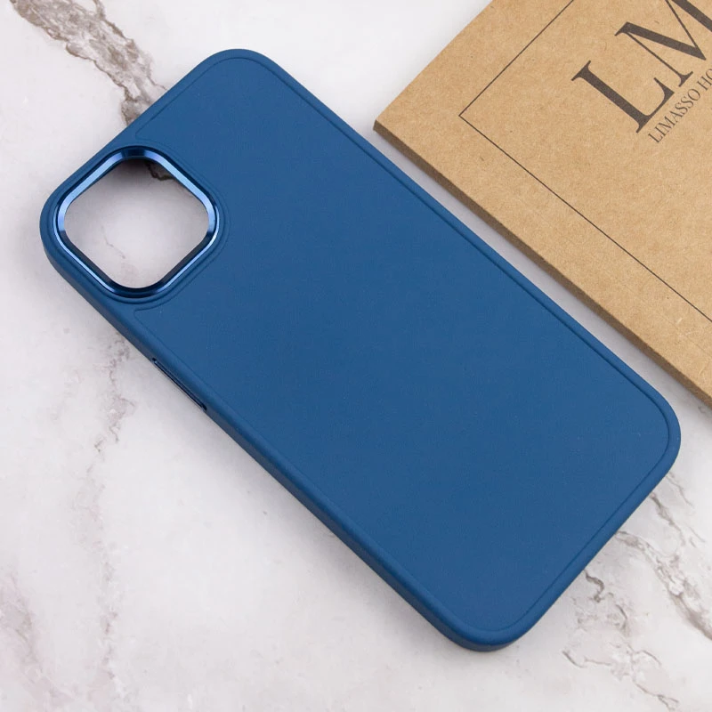 TPU чехол Bonbon Metal Style для Apple iPhone 14 (6.1"), Синий / Denim Blue 3, Силикон, купить оптом с доставкой