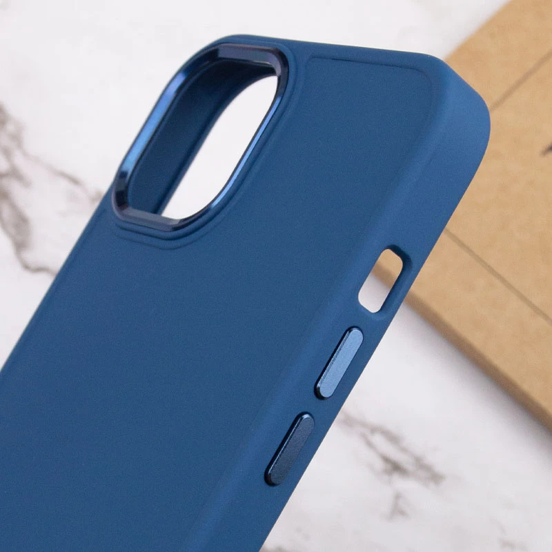 TPU чехол Bonbon Metal Style для Apple iPhone 14 (6.1"), Синий / Denim Blue 4, Силикон, купить оптом с доставкой