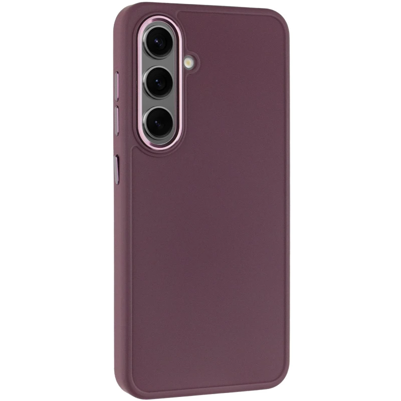 TPU чехол Bonbon Metal Style для Samsung Galaxy S23, Бордовый / Plum, Силикон, купить оптом с доставкой