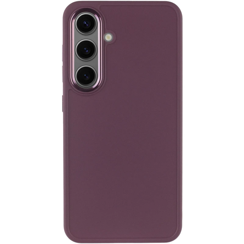 TPU чехол Bonbon Metal Style для Samsung Galaxy S23, Бордовый / Plum 1, Силикон, купить оптом с доставкой