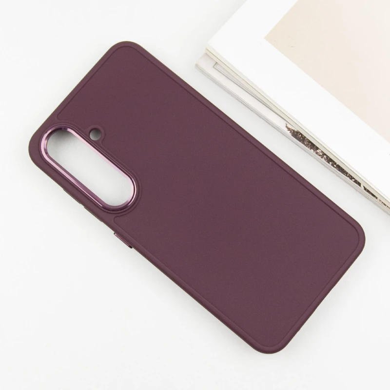 TPU чехол Bonbon Metal Style для Samsung Galaxy S23, Бордовый / Plum 2, Силикон, купить оптом с доставкой