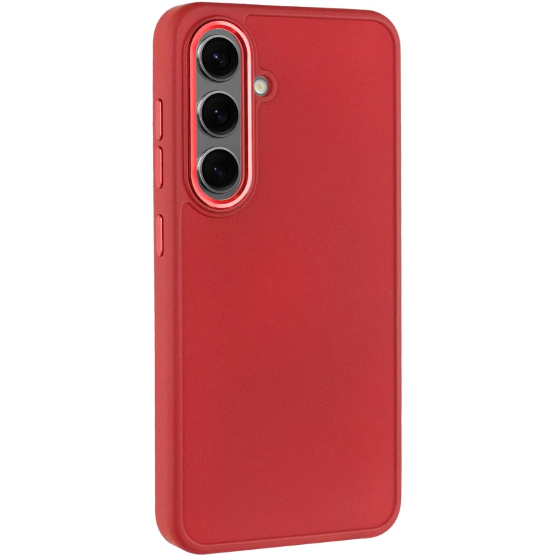 TPU чехол Bonbon Metal Style для Samsung Galaxy S23, Красный / Red, Силикон, купить оптом с доставкой