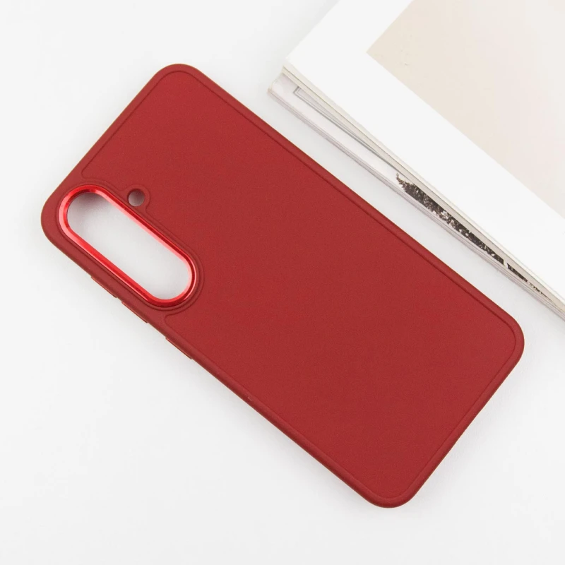 TPU чехол Bonbon Metal Style для Samsung Galaxy S23, Красный / Red 2, Силикон, купить оптом с доставкой