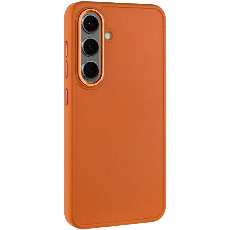 TPU чехол Bonbon Metal Style для Samsung Galaxy S23, Оранжевый / Papaya, Силикон, купить оптом с доставкой
