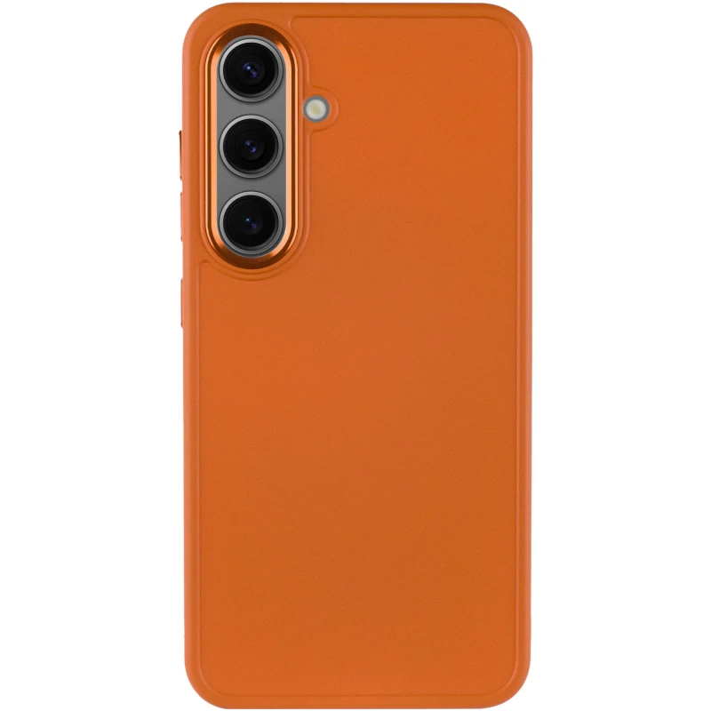 TPU чехол Bonbon Metal Style для Samsung Galaxy S23, Оранжевый / Papaya 1, Силикон, купить оптом с доставкой
