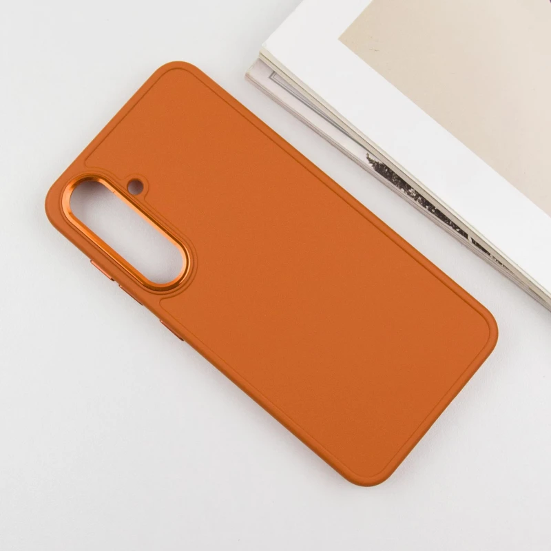 TPU чехол Bonbon Metal Style для Samsung Galaxy S23, Оранжевый / Papaya 2, Силикон, купить оптом с доставкой