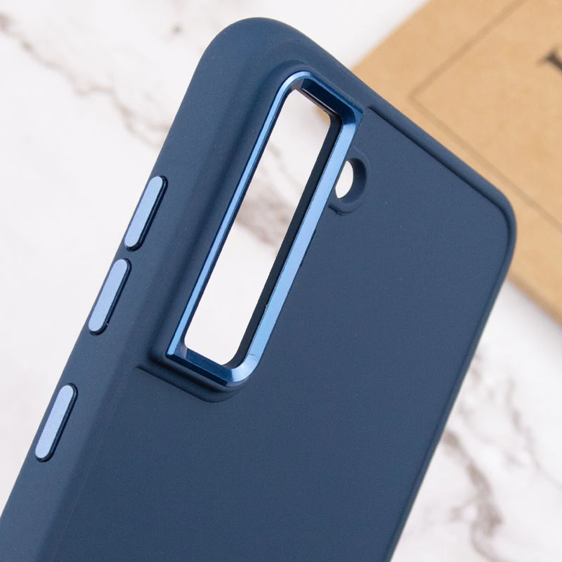 TPU чехол Bonbon Metal Style для Samsung Galaxy S23, Синий / Cosmos blue 4, Силикон, купить оптом с доставкой