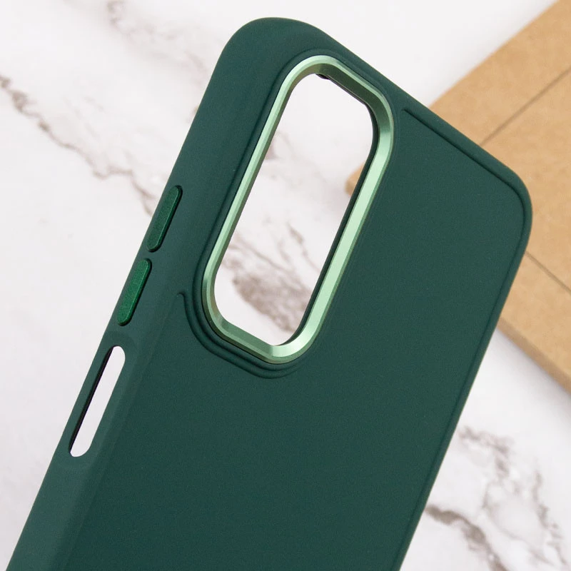 TPU чехол Bonbon Metal Style для Samsung Galaxy A14 4G/5G, Зеленый / Army green 4, Силикон, купить оптом с доставкой