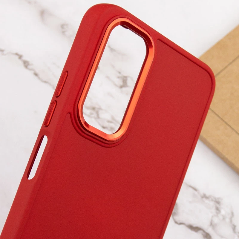TPU чехол Bonbon Metal Style для Samsung Galaxy A14 4G/5G, Красный / Red 4, Силикон, купить оптом с доставкой