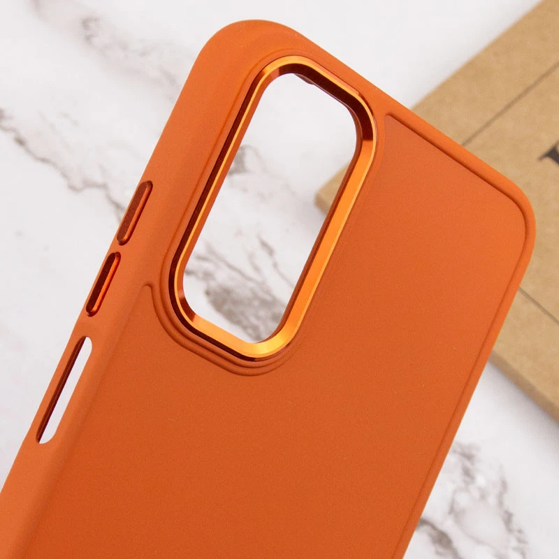 TPU чехол Bonbon Metal Style для Samsung Galaxy A14 4G/5G, Оранжевый / Papaya 4, Силикон, купить оптом с доставкой