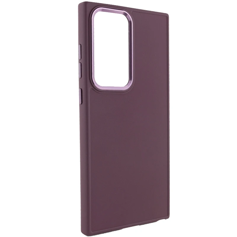 TPU чехол Bonbon Metal Style для Samsung Galaxy S24 Ultra, Бордовый / Plum, Силикон, купить оптом с доставкой