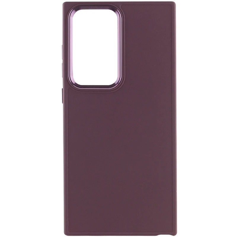 TPU чехол Bonbon Metal Style для Samsung Galaxy S24 Ultra, Бордовый / Plum 1, Силикон, купить оптом с доставкой