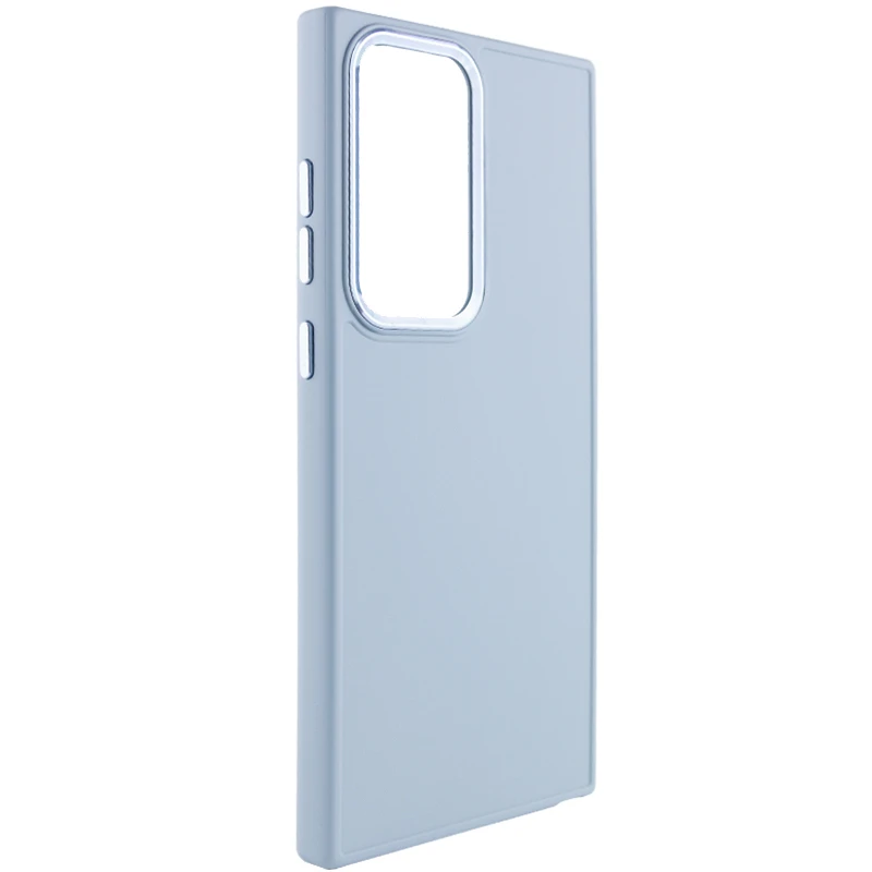 TPU чехол Bonbon Metal Style для Samsung Galaxy S24 Ultra, Голубой / Mist blue, Силикон, купить оптом с доставкой