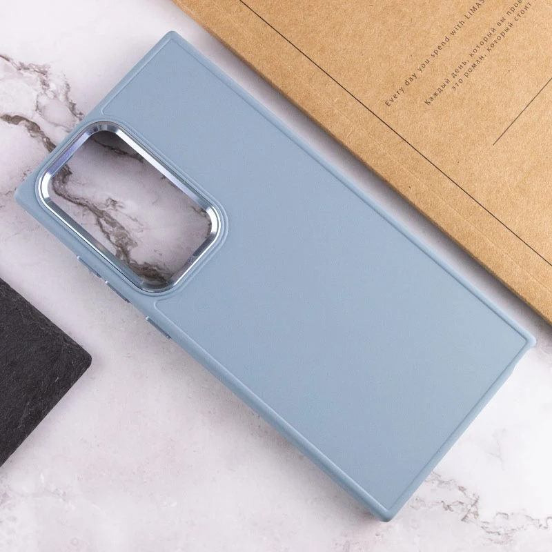 TPU чехол Bonbon Metal Style для Samsung Galaxy S24 Ultra, Голубой / Mist blue 3, Силикон, купить оптом с доставкой
