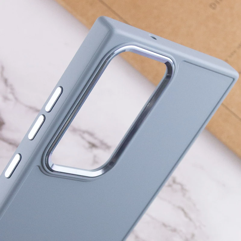TPU чехол Bonbon Metal Style для Samsung Galaxy S24 Ultra, Голубой / Mist blue 4, Силикон, купить оптом с доставкой