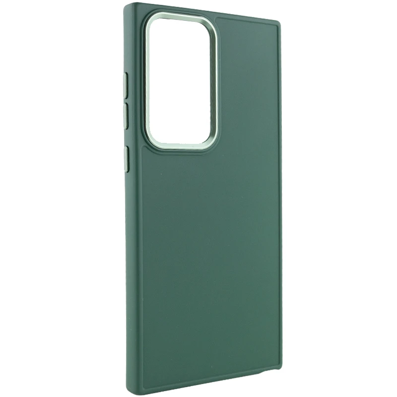 TPU чехол Bonbon Metal Style для Samsung Galaxy S24 Ultra, Зеленый / Army green 1, Силикон, купить оптом с доставкой