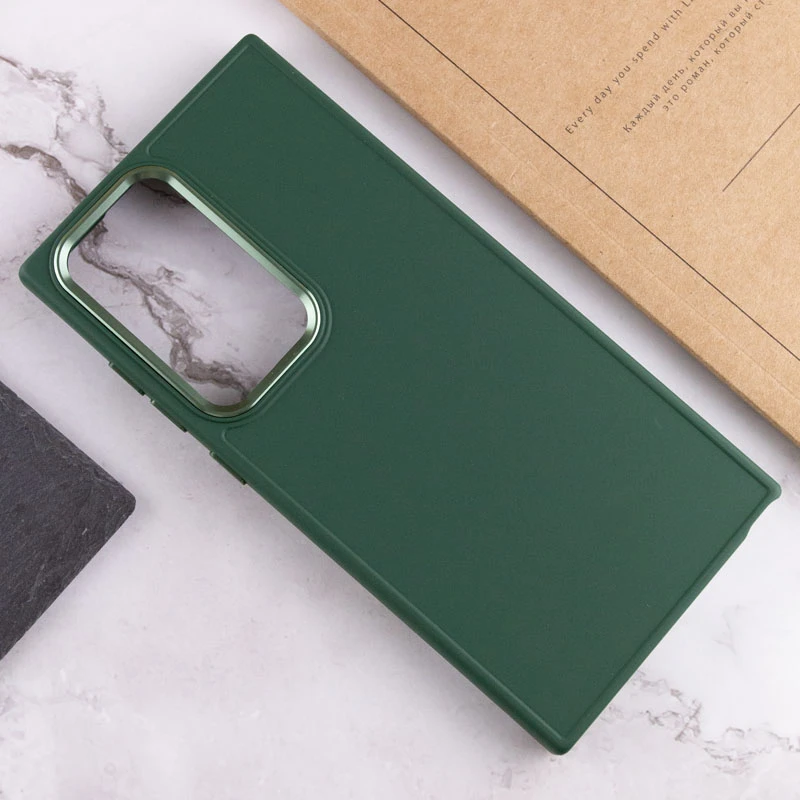 TPU чехол Bonbon Metal Style для Samsung Galaxy S24 Ultra, Зеленый / Army green 3, Силикон, купить оптом с доставкой