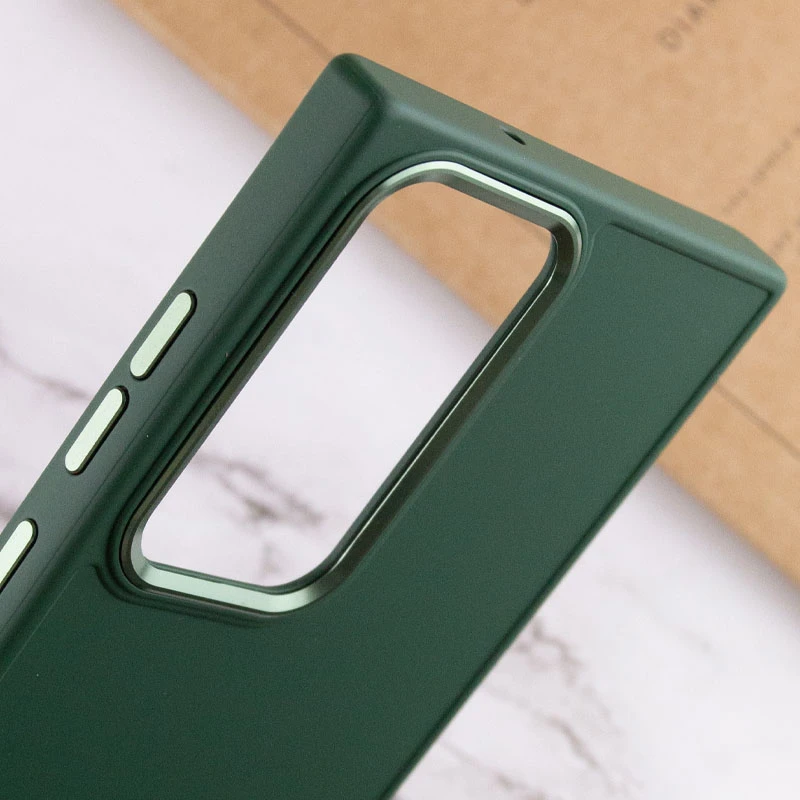 TPU чехол Bonbon Metal Style для Samsung Galaxy S24 Ultra, Зеленый / Army green 4, Силикон, купить оптом с доставкой