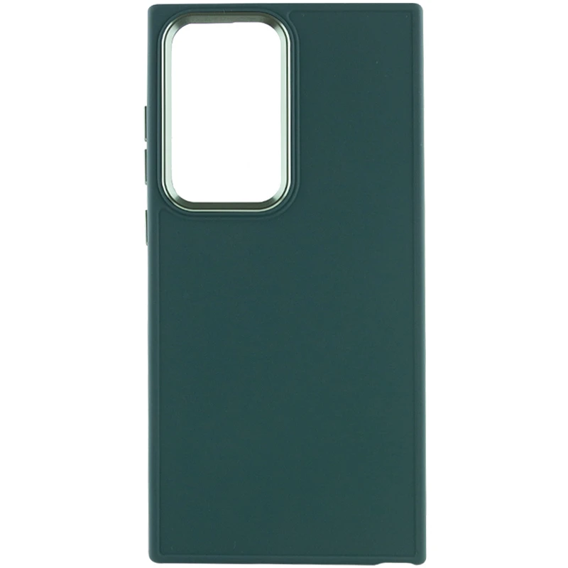 TPU чехол Bonbon Metal Style для Samsung Galaxy S24 Ultra, Зеленый / Pine green, Силикон, купить оптом с доставкой