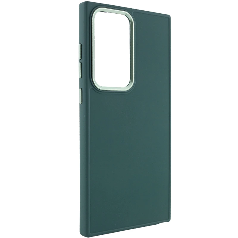 TPU чехол Bonbon Metal Style для Samsung Galaxy S24 Ultra, Зеленый / Pine green 1, Силикон, купить оптом с доставкой
