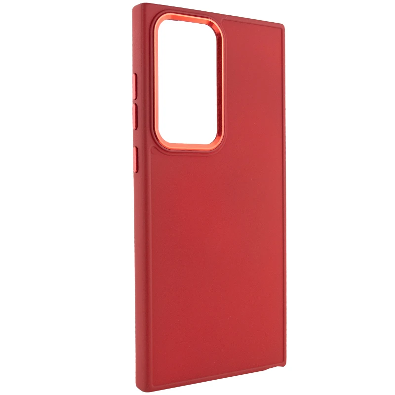 TPU чехол Bonbon Metal Style для Samsung Galaxy S24 Ultra, Красный / Red, Силикон, купить оптом с доставкой