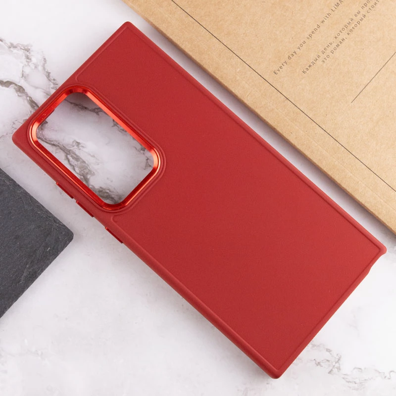TPU чехол Bonbon Metal Style для Samsung Galaxy S24 Ultra, Красный / Red 3, Силикон, купить оптом с доставкой