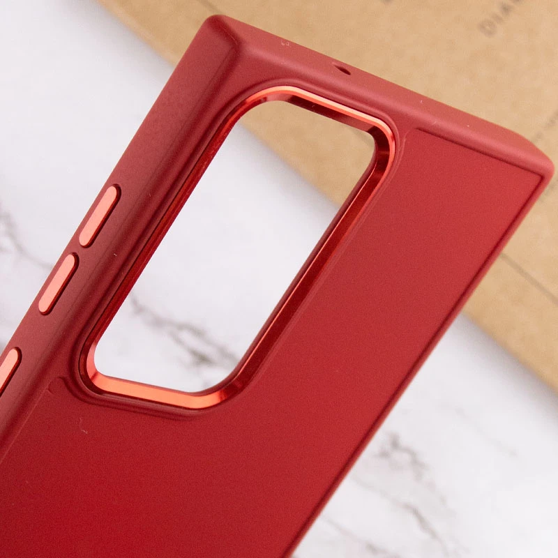 TPU чехол Bonbon Metal Style для Samsung Galaxy S24 Ultra, Красный / Red 4, Силикон, купить оптом с доставкой