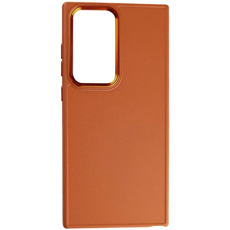 TPU чехол Bonbon Metal Style для Samsung Galaxy S24 Ultra, Оранжевый / Papaya, Силикон, купить оптом с доставкой