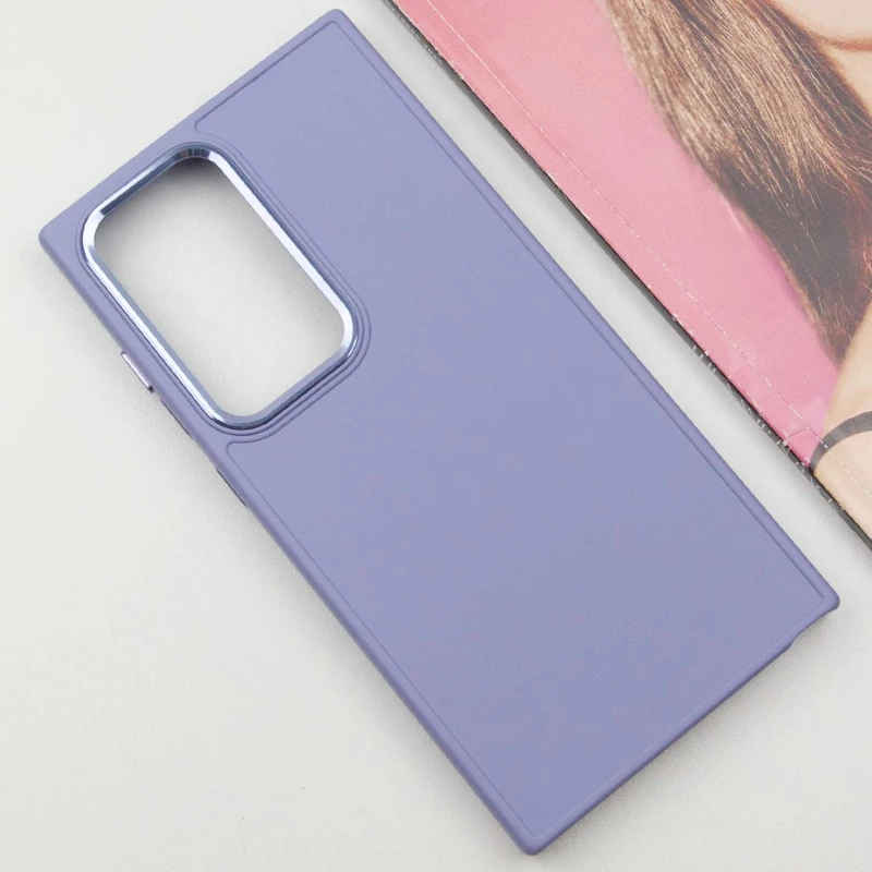 TPU чехол Bonbon Metal Style для Samsung Galaxy S24 Ultra, Сиреневый / Dasheen 3, Силикон, купить оптом с доставкой