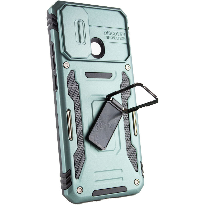 Противоударный чехол Camshield Army Ring для Xiaomi Redmi 9C | Бронированый с кольцом-подставкой на картинке №4