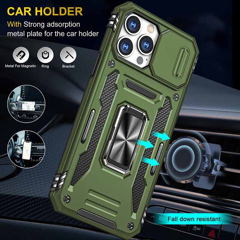 Ударопрочный чехол Camshield Army Ring для Apple iPhone 12 Pro / 12 (6.1") 1, Силикон, купить оптом с доставкой
