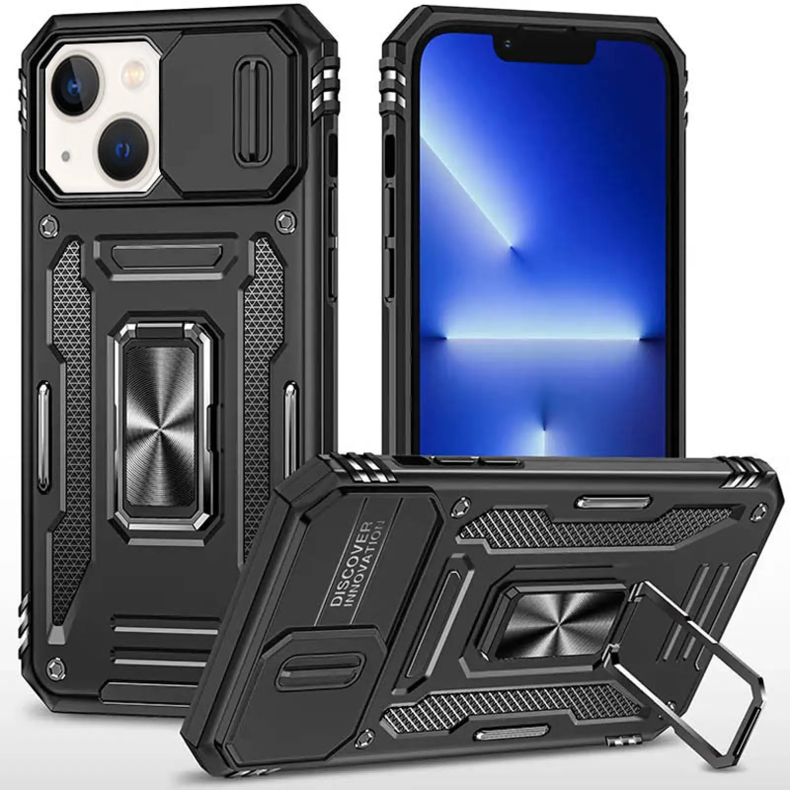 Ударопрочный чехол Camshield Army Ring для Apple iPhone 15 (6.1"), Черный / Black, Силикон, купить оптом с доставкой