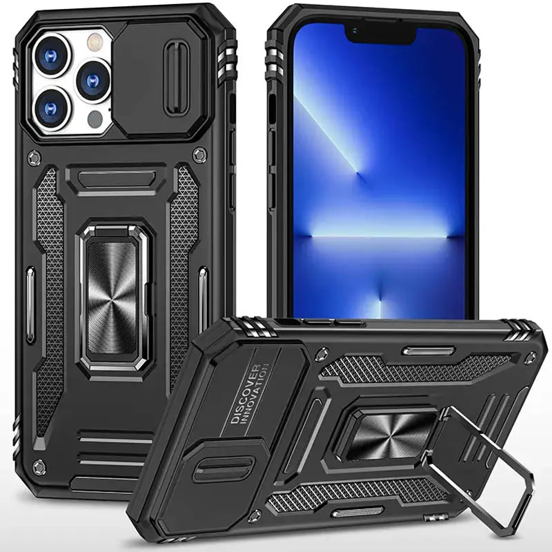 Ударопрочный чехол Camshield Army Ring для Apple iPhone 16 Pro Max (6.9"), Черный / Black, Силикон, купить оптом с доставкой