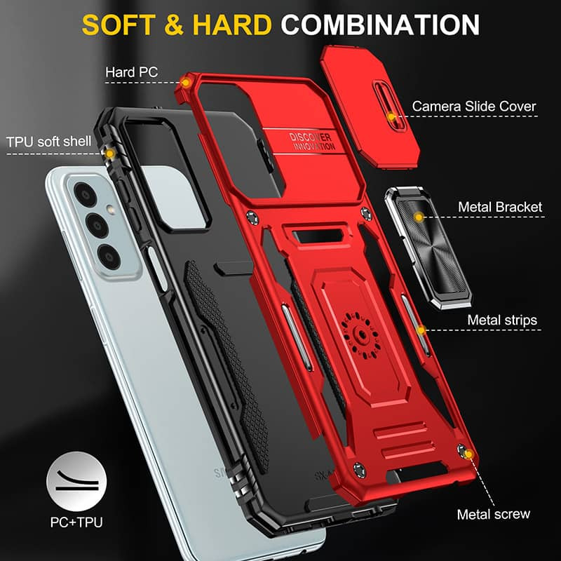 Протиударний чохол Camshield Army Ring для Samsung Galaxy A16 5G | Броньований з кільцем-підставкою Фотографія №6 Протиударний чохол Camshield Army Ring для Samsung Galaxy A16 5G | Броньований з кільцем-підставкою на малюнкі №6