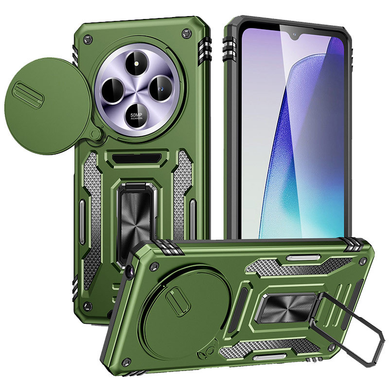 Протиударний чохол Camshield Army Ring для Xiaomi Redmi 14C / Poco C75 | Броньований з кільцем-підставкою Фотографія №1 Протиударний чохол Camshield Army Ring для Xiaomi Redmi 14C / Poco C75 | Броньований з кільцем-підставкою на малюнкі №1