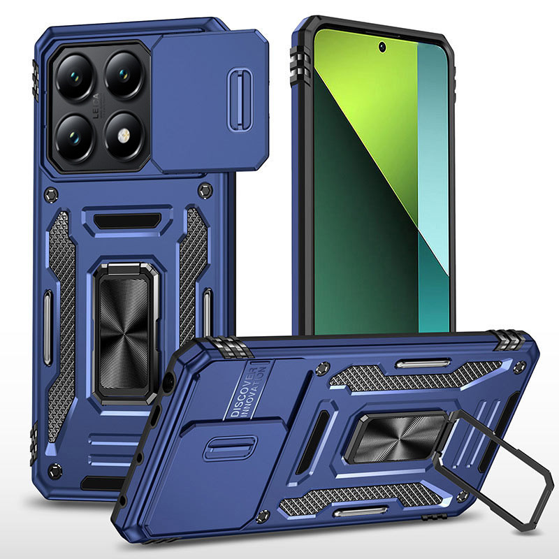 Противоударный чехол Camshield Army Ring для Xiaomi 14T | Бронированый с кольцом-подставкой на картинке №1