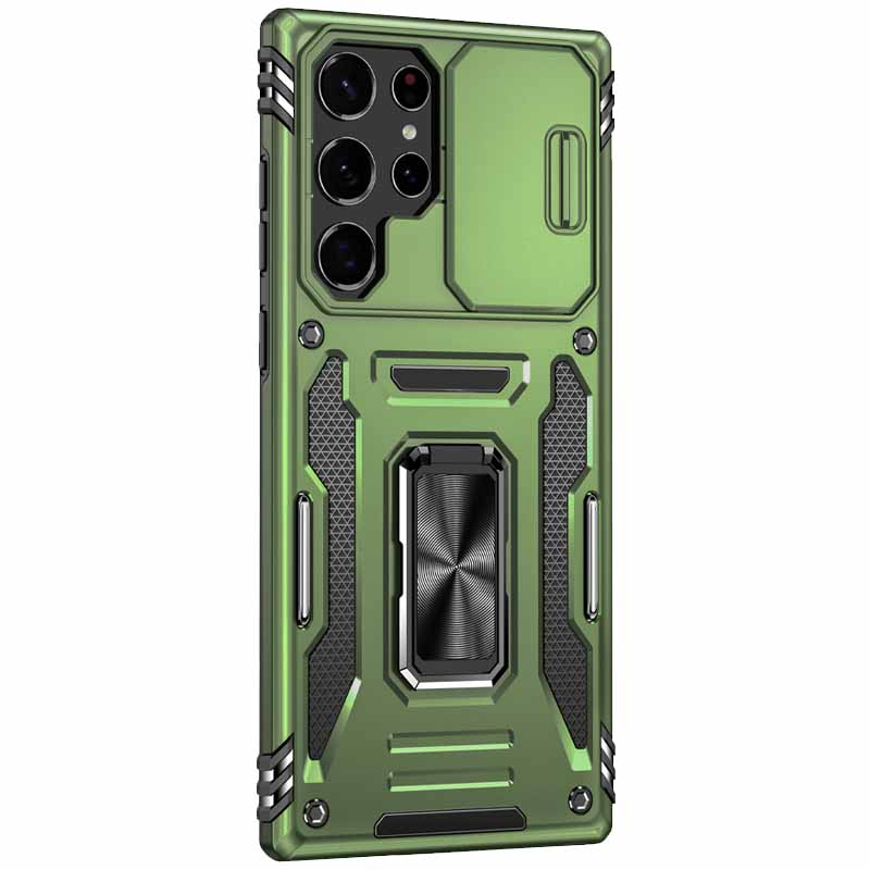Ударопрочный чехол Camshield Army Ring для Samsung Galaxy S25 Ultra, Оливковый / Army Green 1, Силикон, купить оптом с доставкой