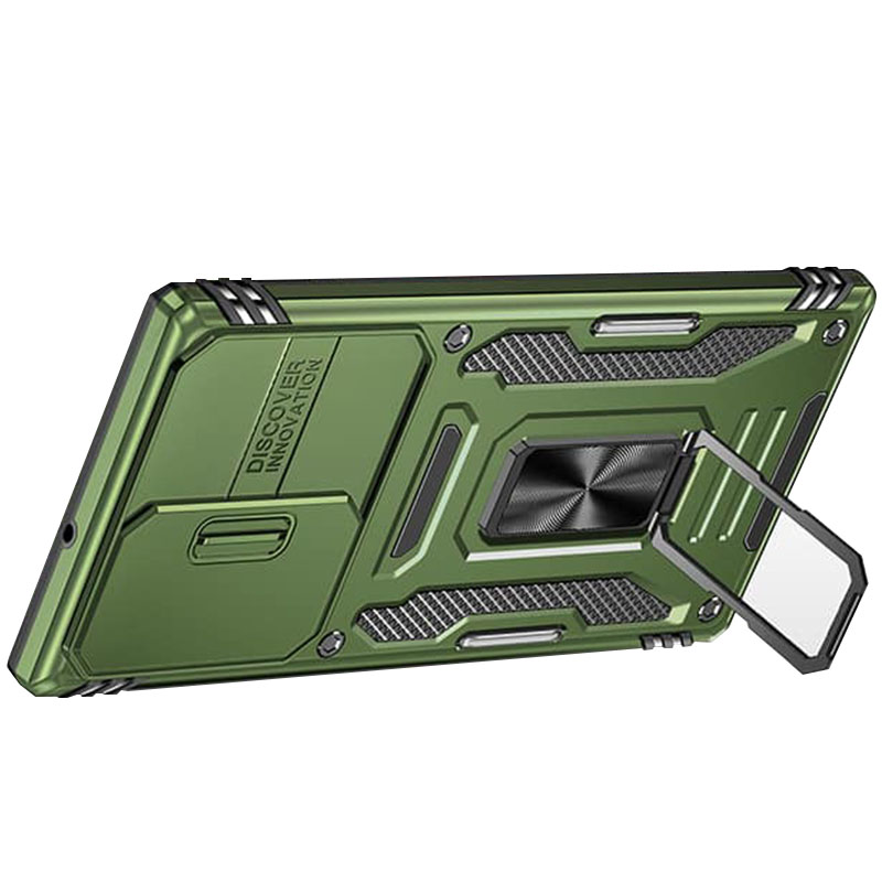 Ударопрочный чехол Camshield Army Ring для Samsung Galaxy S25 Ultra, Оливковый / Army Green 2, Силикон, купить оптом с доставкой