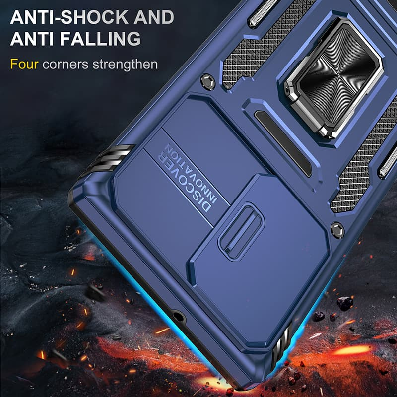 Ударопрочный чехол Camshield Army Ring для Samsung Galaxy S25 Ultra, Синий / Navy 6, Силикон, купить оптом с доставкой